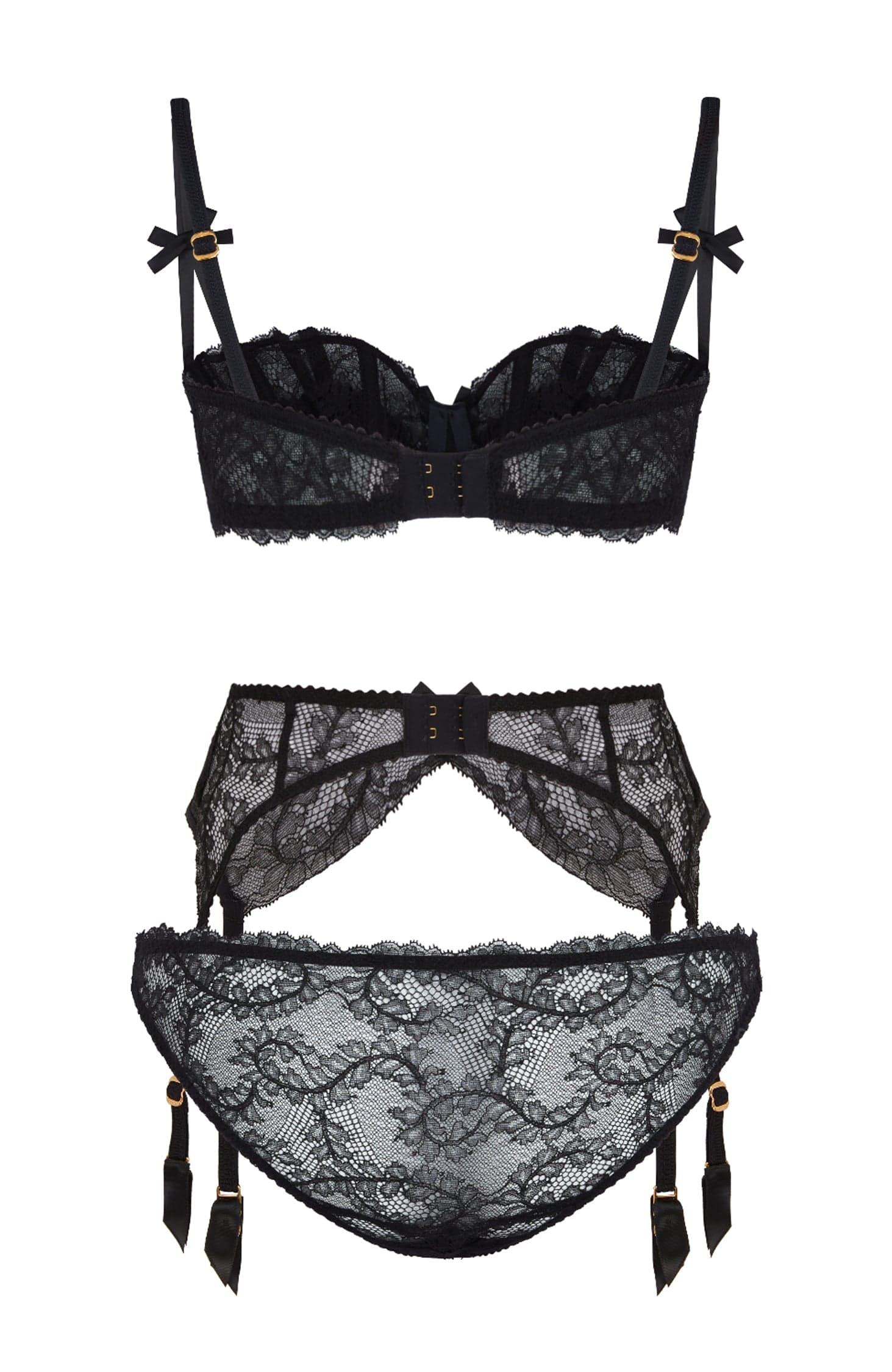 Love Bra, Suspender and Brief Set