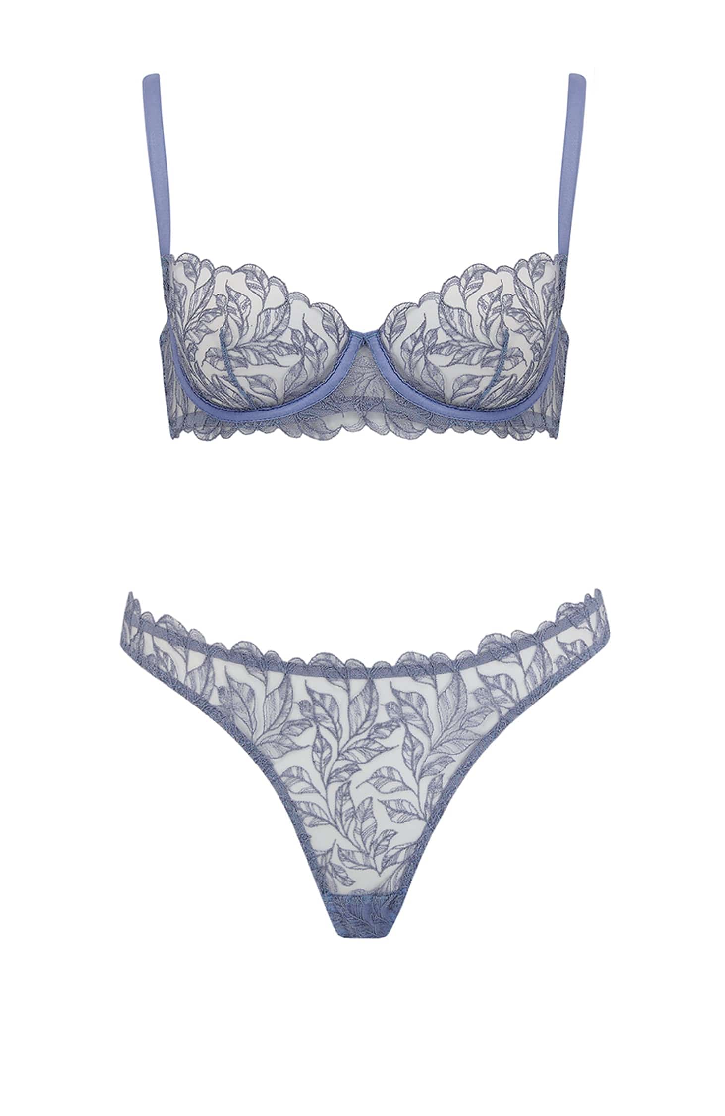 Elandra Balcony Bra and Brazilian Knicker Set