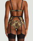 Oriana Plunge Bra, Suspender Belt and Brazilian Knicker Set