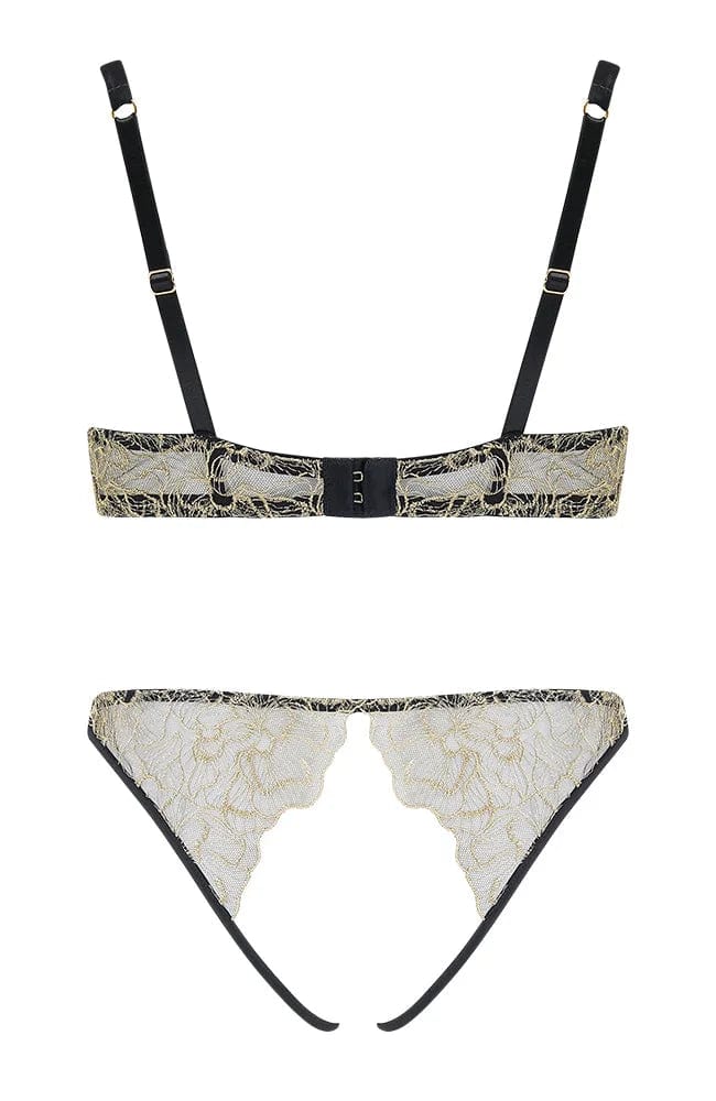 %shop_name_% SHEER_Damona Quarter Cup Bra and Open Knicker Set _ _