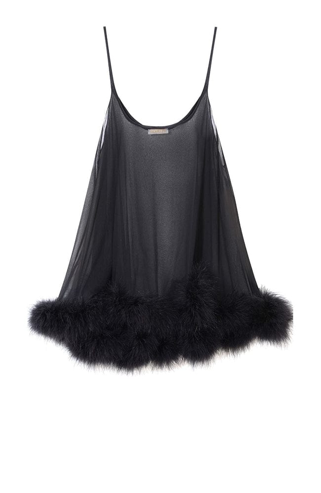 %shop_name_% Gilda &amp; Pearl_Diana Silk and Marabou Feather Babydoll _ Loungewear_ 