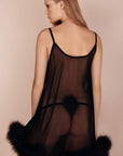 %shop_name_% Gilda & Pearl_Diana Silk and Marabou Feather Babydoll _ Loungewear_ 