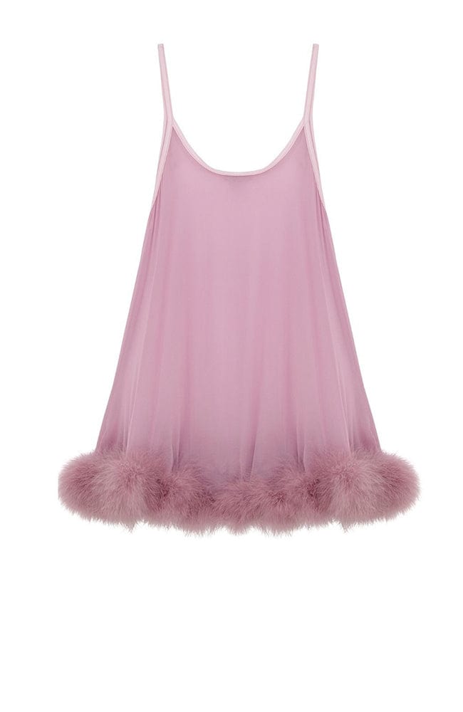 %shop_name_% Gilda &amp; Pearl_Diana Silk and Marabou Feather Babydoll _ Loungewear_ 