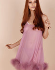 %shop_name_% Gilda & Pearl_Diana Silk and Marabou Feather Babydoll _ Loungewear_ 