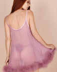 %shop_name_% Gilda & Pearl_Diana Silk and Marabou Feather Babydoll _ Loungewear_ 