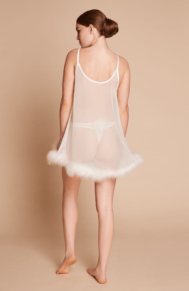 %shop_name_% Gilda &amp; Pearl_Diana Silk and Marabou Feather Babydoll _ Loungewear_ 