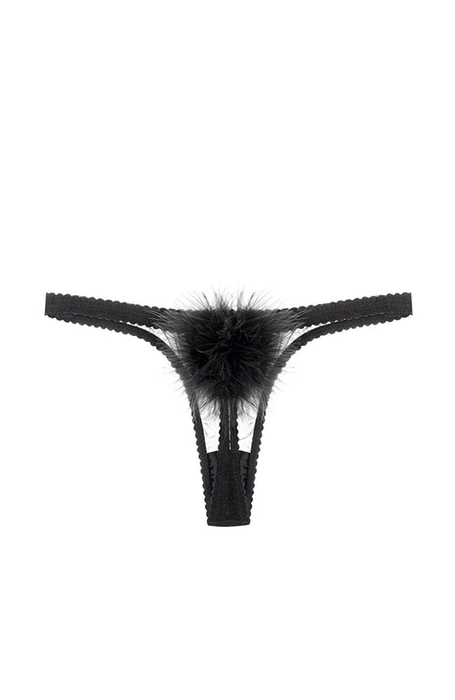 %shop_name_% Gilda &amp; Pearl_Diana Silk and Marabou Feather Pom Pom Thong _ Underwear_ 