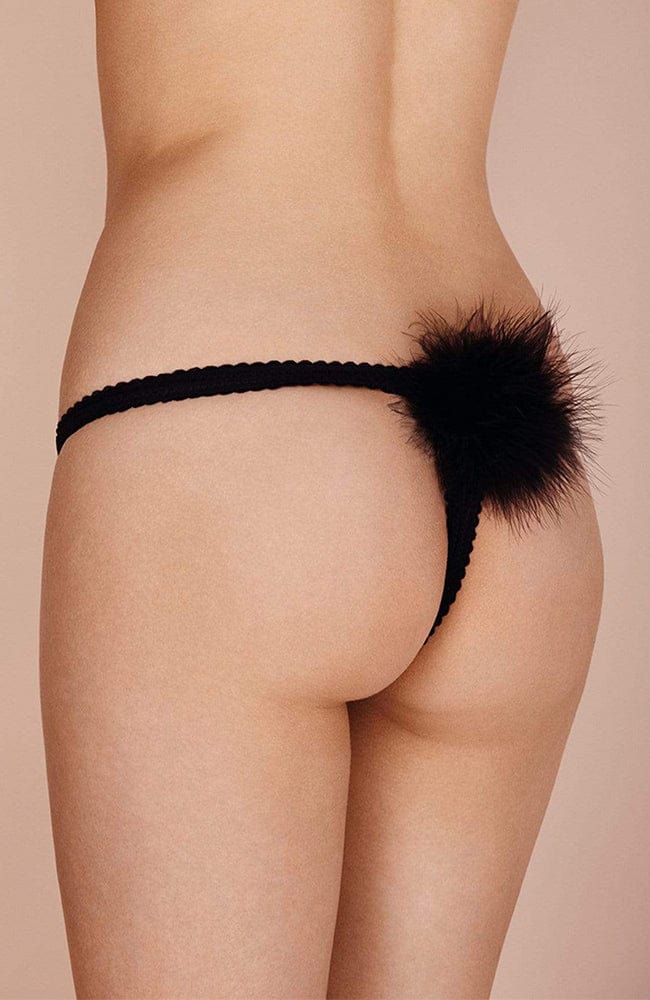 %shop_name_% Gilda &amp; Pearl_Diana Silk and Marabou Feather Pom Pom Thong _ Underwear_ 