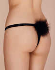 %shop_name_% Gilda & Pearl_Diana Silk and Marabou Feather Pom Pom Thong _ Underwear_ 