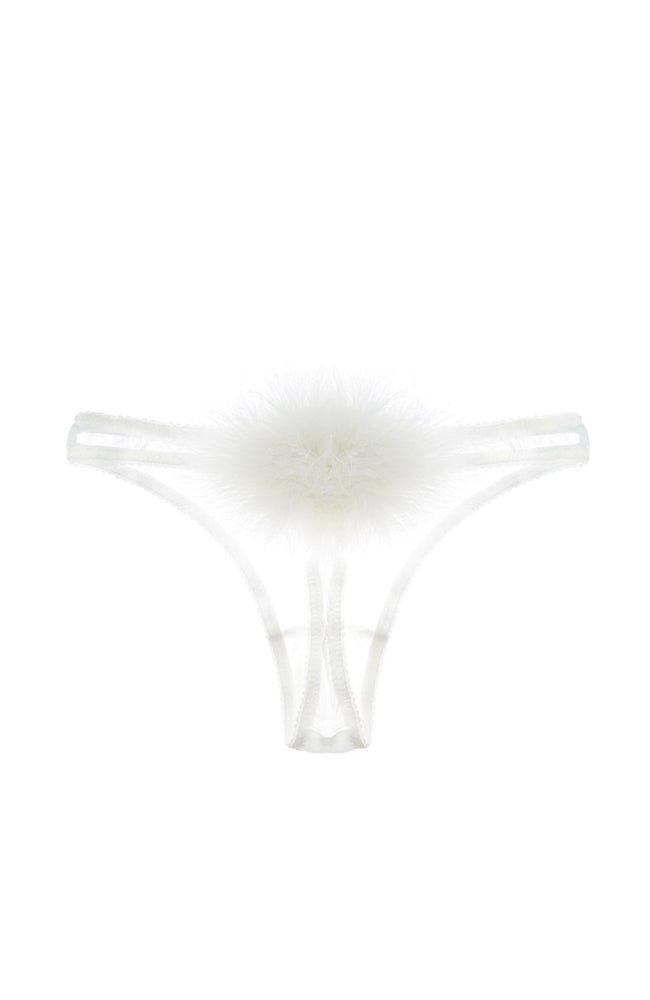 %shop_name_% Gilda &amp; Pearl_Diana Silk and Marabou Feather Pom Pom Thong _ Underwear_ 