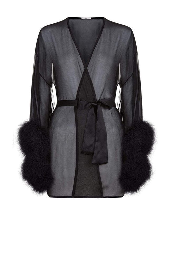 %shop_name_% Gilda &amp; Pearl_Diana Silk and Marabou Feather Robe _ Loungewear_ 