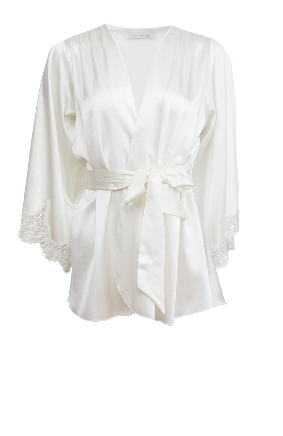 Beaded Iris Lace Angel Sleeve Robe