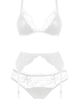 Signature Lace Padded Bra, Suspender and Thong Set