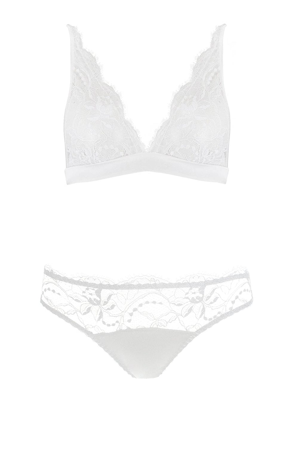 Signature White Boudoir Bra and Brief Set