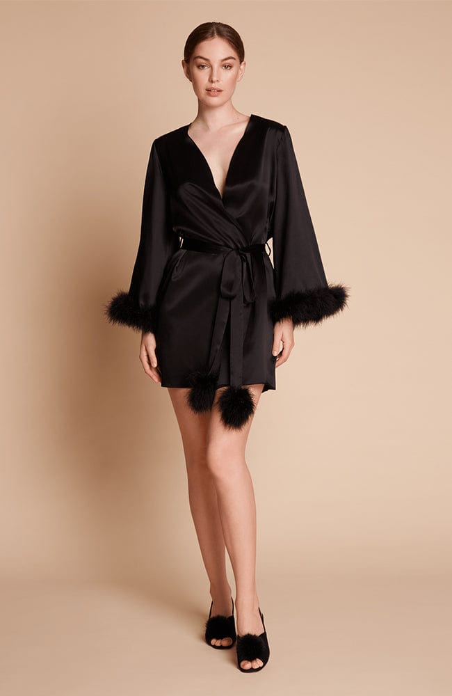 %shop_name_% Gilda &amp; Pearl_Kitty Feather Trim Robe _ Loungewear_ 