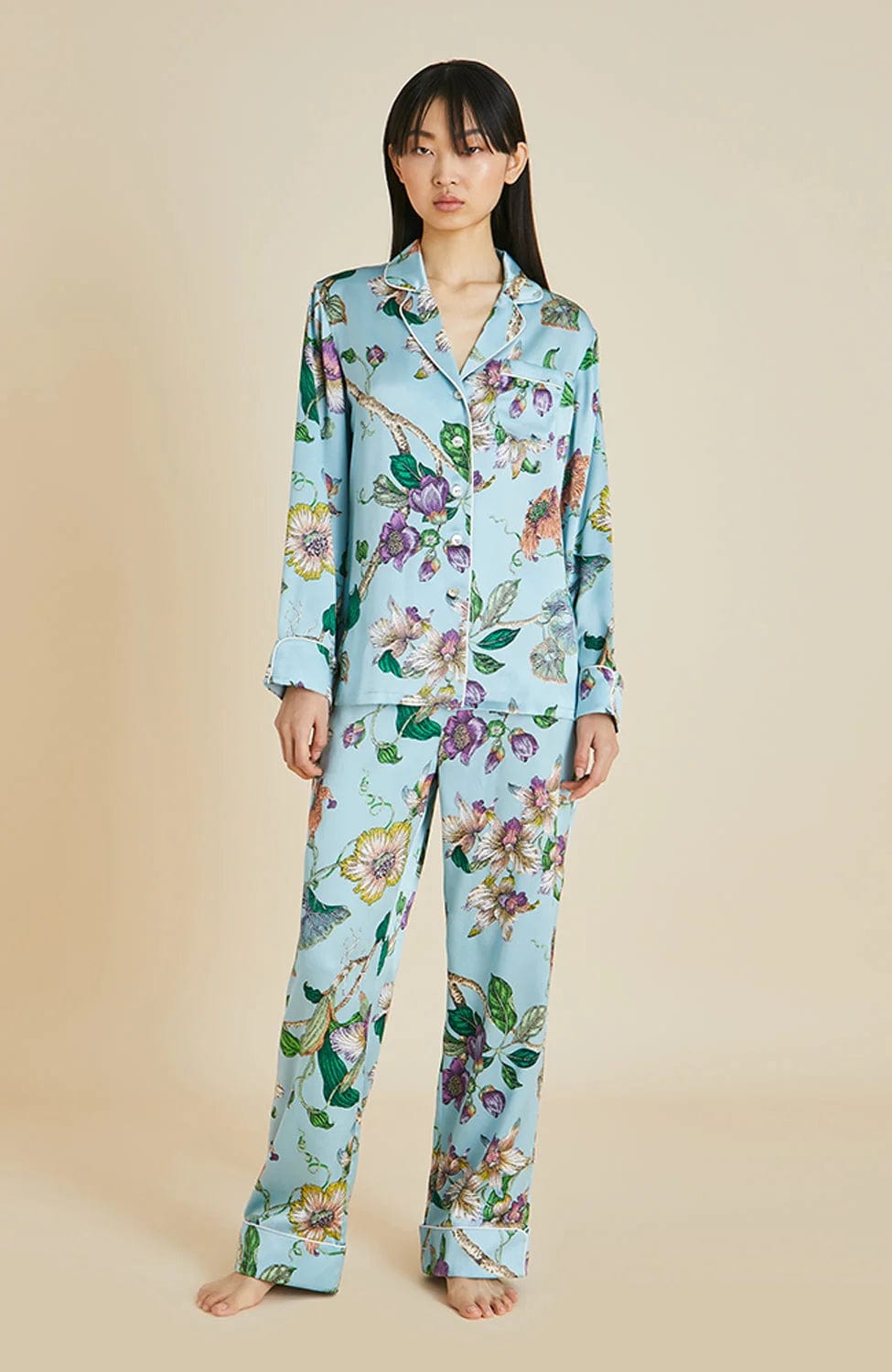 %shop_name_% Olivia von Halle_Lila Ceres Silk Pajama Set _ Loungewear_