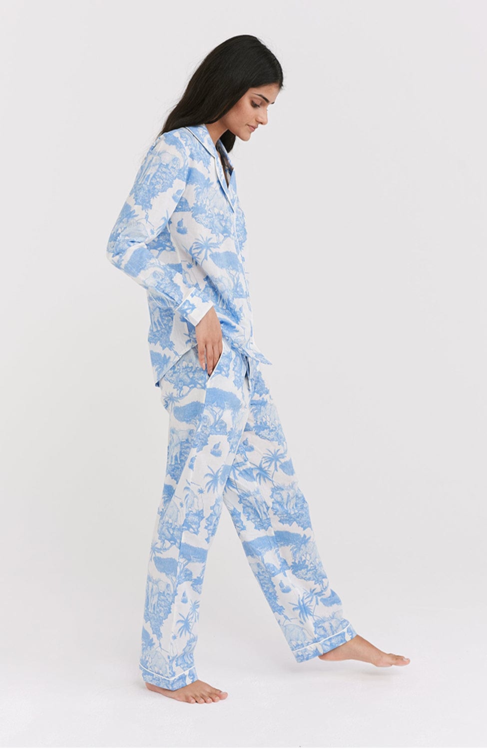 %shop_name_% Desmond &amp; Dempsey_Loxodonta Organic Cotton Long Pajama Set _ Loungewear_ 