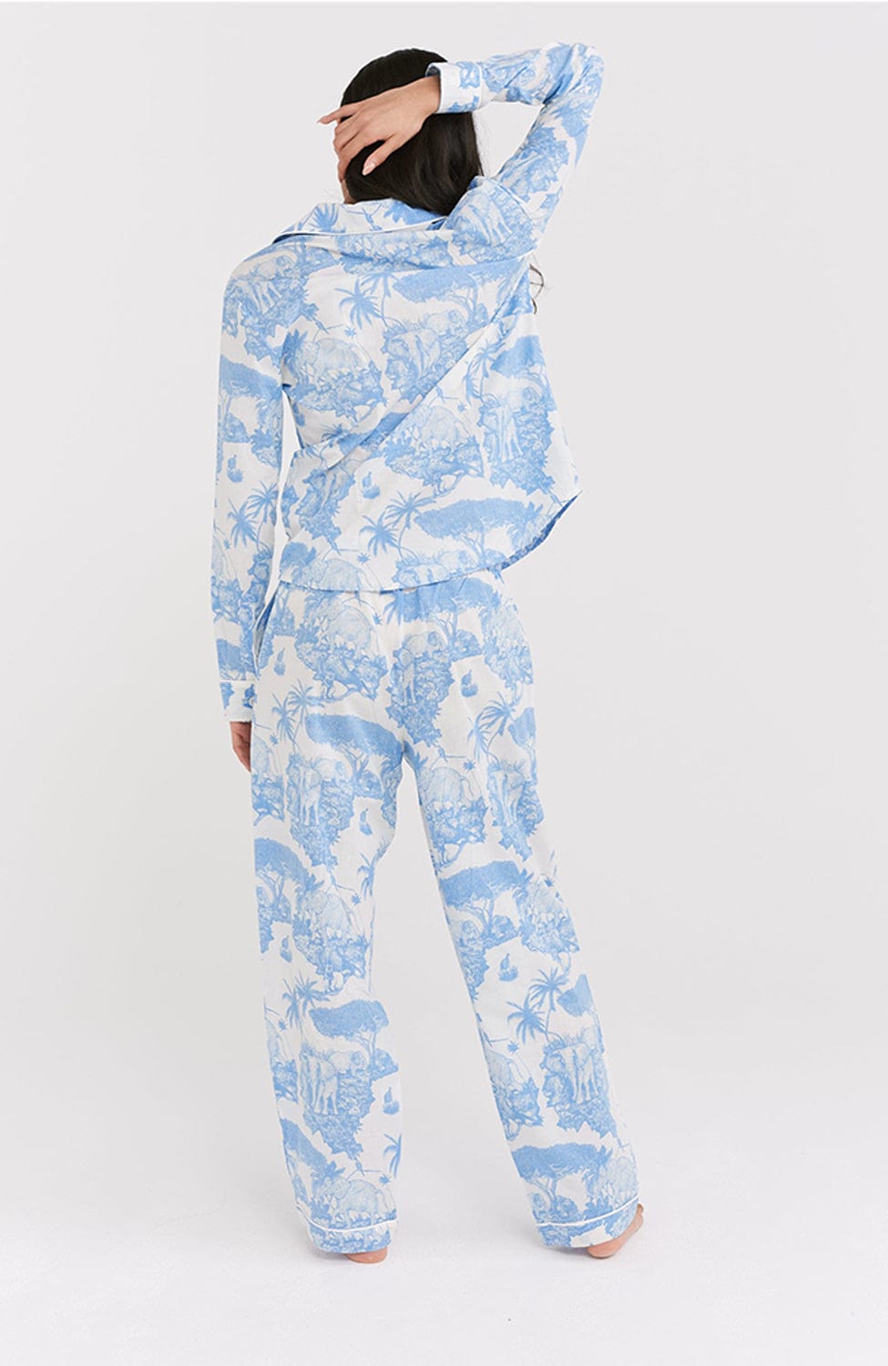 %shop_name_% Desmond &amp; Dempsey_Loxodonta Organic Cotton Long Pajama Set _ Loungewear_ 