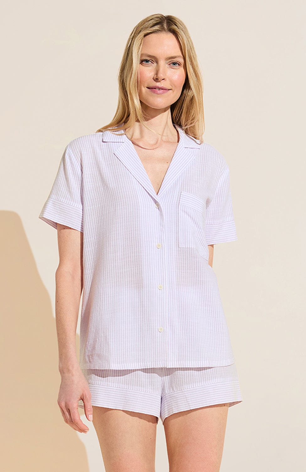 %shop_name_% Eberjey_Nautico Shortie Pajama Set _ Loungewear_