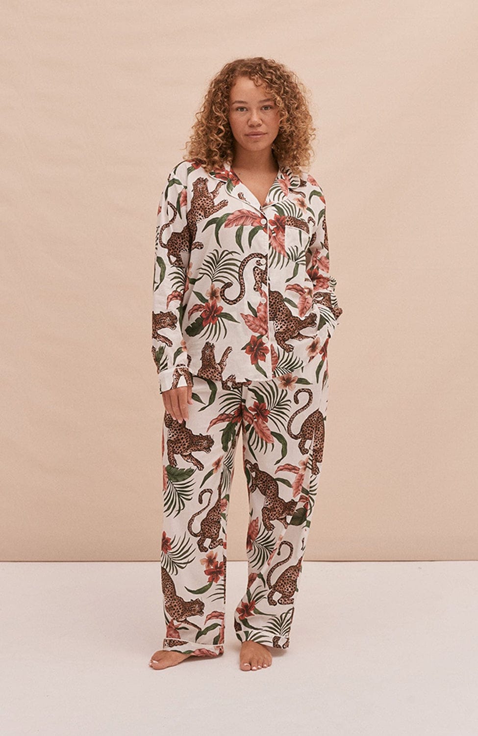 %shop_name_% Desmond &amp; Dempsey_Soleia Organic Cotton Long Pajama Set _ Loungewear_ 