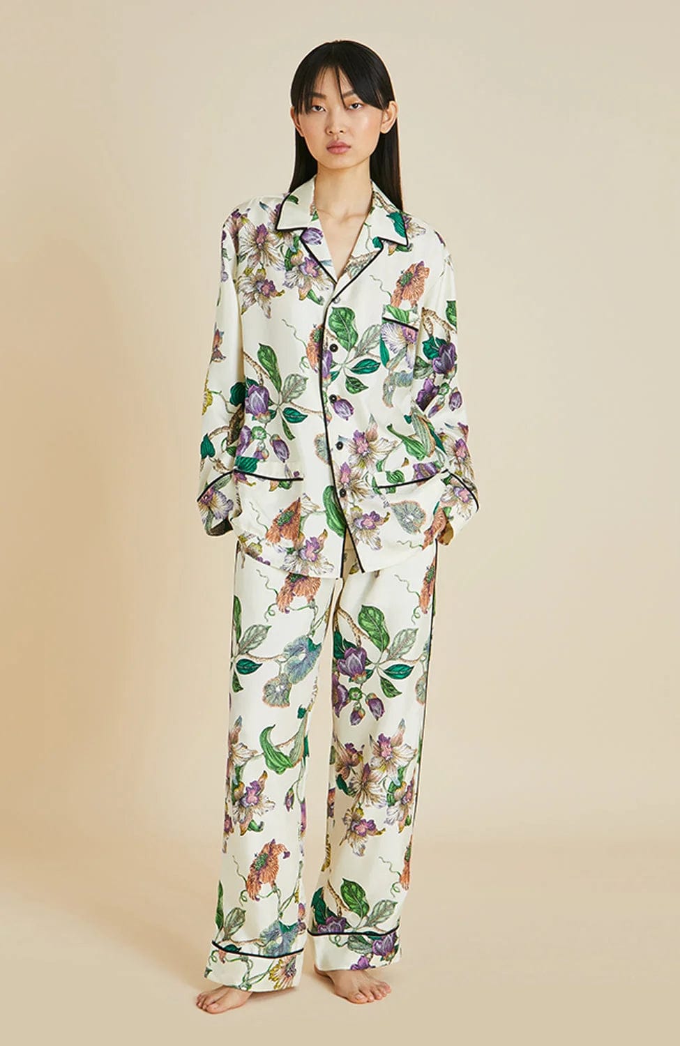 %shop_name_% Olivia von Halle_Yves Aura Silk Pajama Set _ Loungewear_