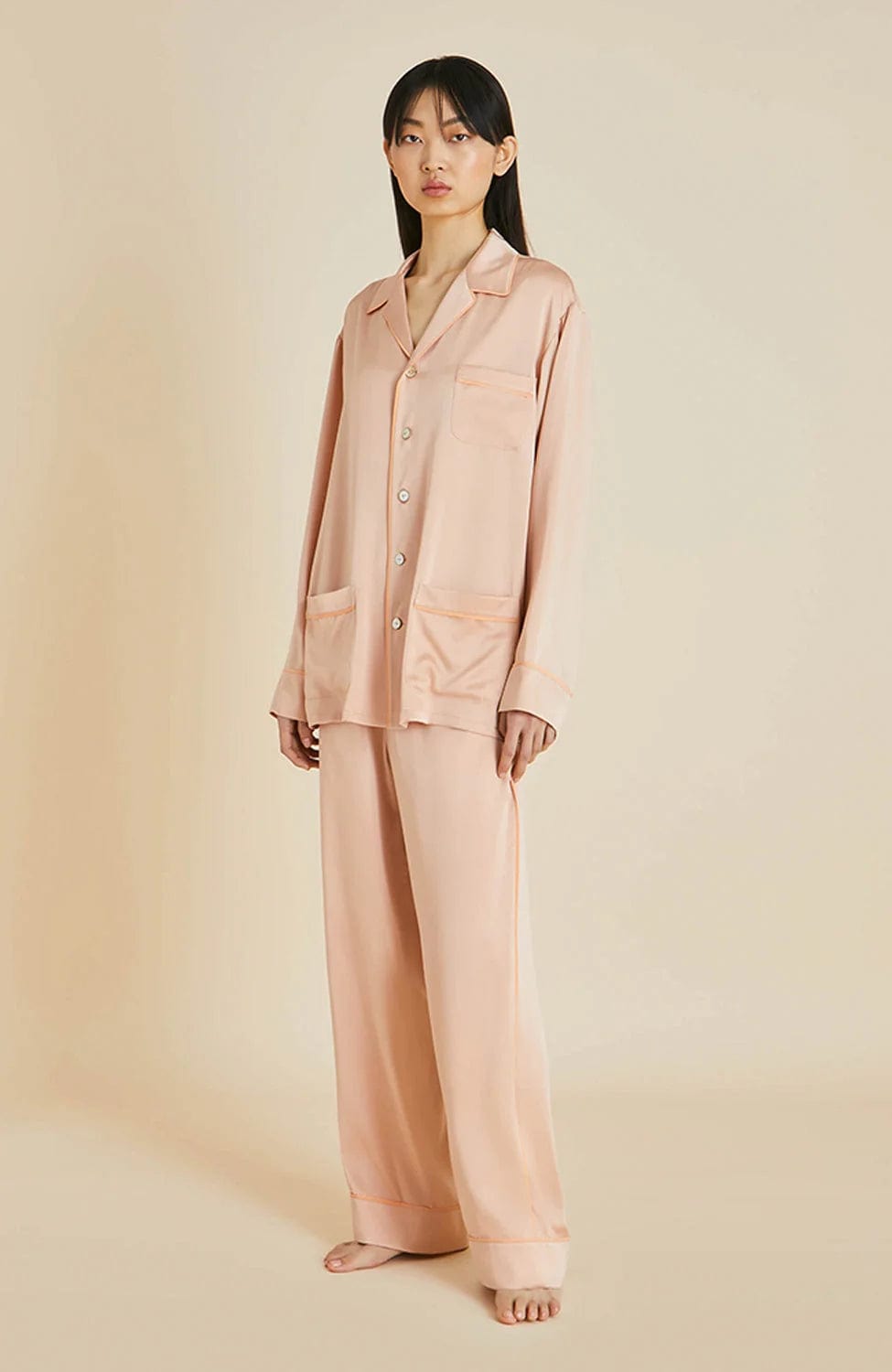 %shop_name_% Olivia von Halle_Yves Shell Silk Pajama Set _ Loungewear_