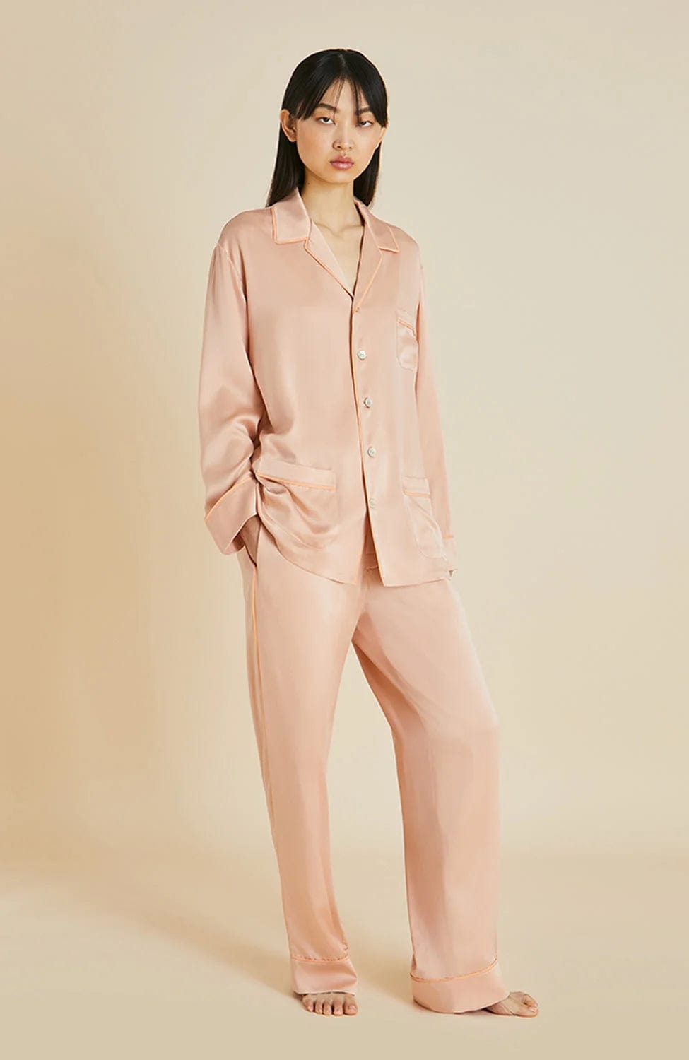 %shop_name_% Olivia von Halle_Yves Shell Silk Pajama Set _ Loungewear_