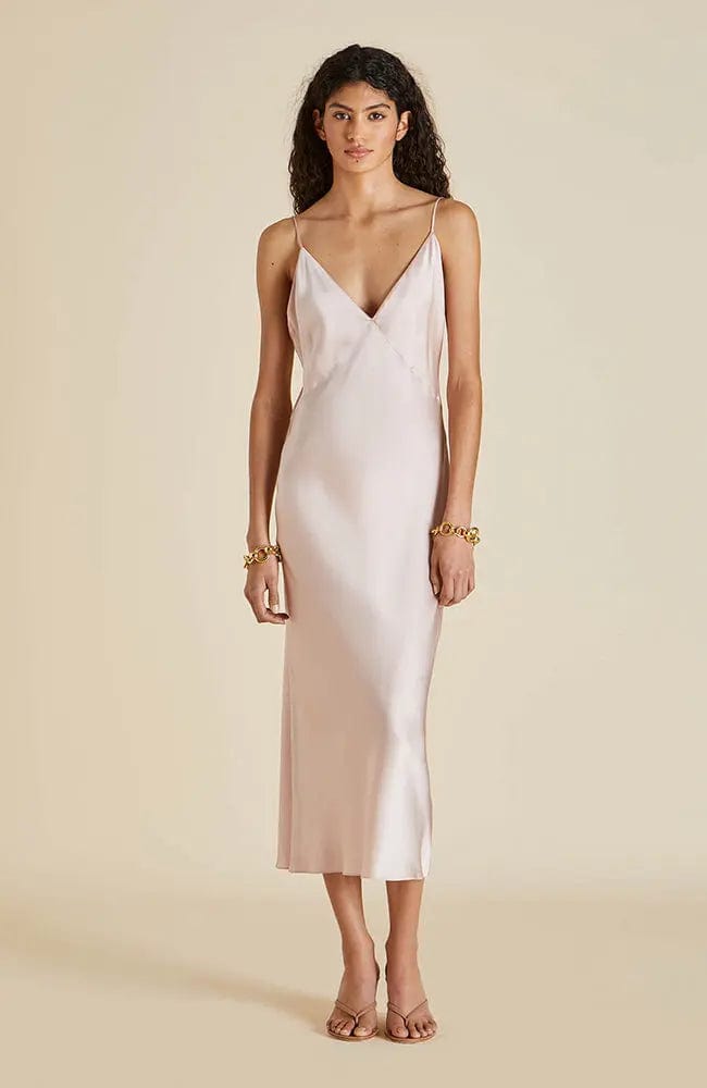 %shop_name_% Olivia von Halle_Issa Oyster Silk Slip Dress _ Loungewear_ 3360.00