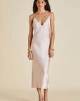 %shop_name_% Olivia von Halle_Issa Oyster Silk Slip Dress _ Loungewear_ 3360.00