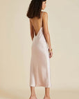 %shop_name_% Olivia von Halle_Issa Oyster Silk Slip Dress _ Loungewear_ 3360.00