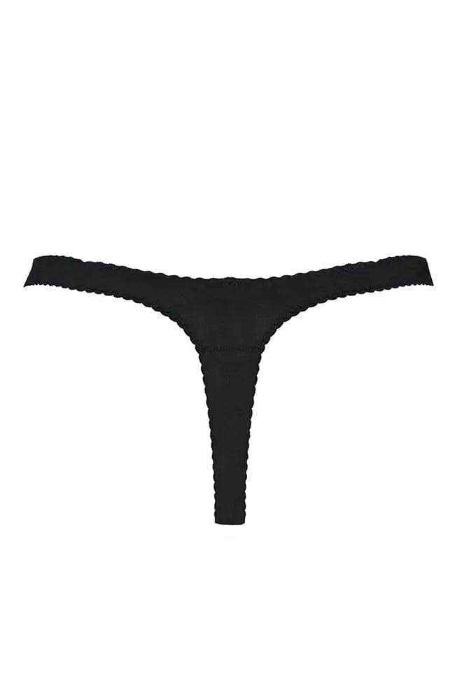 %shop_name_% Fleur of England_Signature Black Lace Thong _ Underwear_ 880.00